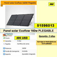 FG-MV-801 Panel solar Ecoflow 160W PLEGABLE ...490 USD...51596013...transporte costo adicional - Img 56592791