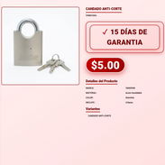 CANDADO ANTI-CORTE . - Img 57892784