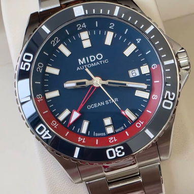 🔥 ¡ estreno ! 🔥mido ocean star gmt automático swiss made, función gmt, cristal zafiro, bisel de cerámica - Img 120989606