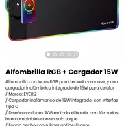 Alfombrilla RGB + Cargador 15W. Nuevo - Img 50095168