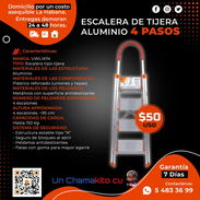 🪜LO IDEAL PARA TRABAJOS EN CASA 🪜 ESCALERA DE TIJERA MATERIAL ALUMINIO 4 PASOS. ENTREGA CON FACTURA. 54833699 - Img 54431556