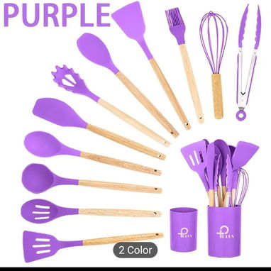 12 piezas de utensilios de cocina de silicona - Img 97963710