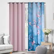Cortinas tapasol  los 2 paños  Medidas : 140 de ancho cada paño x 220 cm largo  nuevas en caja importadas - Img 55115485