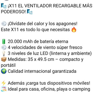 Ventiladores recargables F6 - 3/3