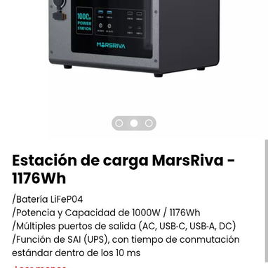 Estación de carga MarsRiva - 1176Wh. Nueva en caja - Img 104454981