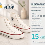 Tenis estilo Converse corte alto - Img 58063533