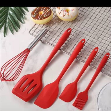 Set de utensilios de cocina de silicona resistentes al calor, antiadherentes, sin BPA - 2/3