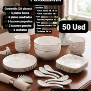 JUEGO DE VAJILLA DE  PORCELANA, Entrega por un mínimo costo adicional para toda La Habana - Img 54870891