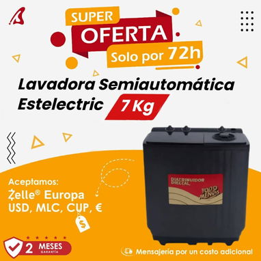Lavadora semiautomática Estelectric 7kg - Img 123122178