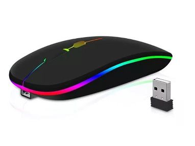 Rechargeable Ultra-thin Wireless Mouse Usb + 2.4 Wireless - Img main-image-46136191