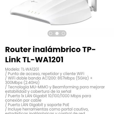 Router inalámbrico TP-Link TL-WA1201. Punto de acceso, repetidor y cliente WiFi - Img 116492280