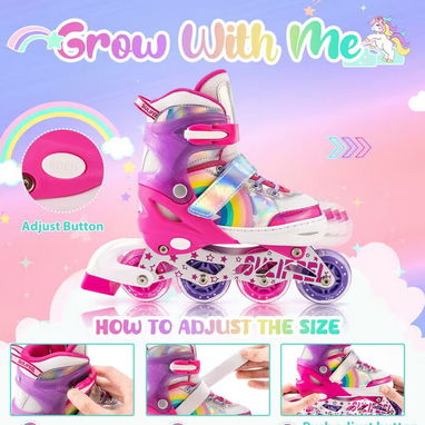 ☎️53544655 🛵 Entrega Disponible ⭐Patines en Línea Unicornio Arcoíris LED ⭐ - Img 112121318