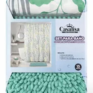Cortina para baño con alfombra pvc y cesta 16 000 cup - Img 57716104
