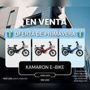 GANGAAAA❗ Bicicleta electrica: Kamaron e-Bike❗ NUEVA❗ OFERTA DE DOMICILIO A CUALQUIER PARTE DE LA HABANA 🛵 - Img 45475231