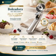 🔥🍦 CUCHARA BOLEADORA DE HELADO DE ACERO INOXIDABLE 🍦🔥 ¡Haz bolas perfectas como un profesional desde casa! 😍 Ideal - Img 56078105
