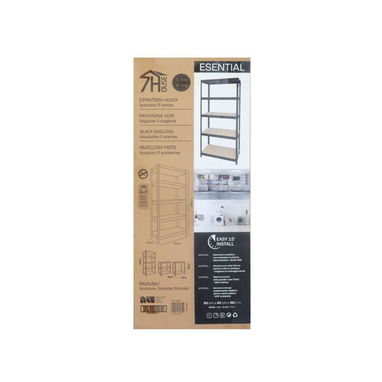 Estantería negra ajustable de 5 baldas 7 House - 2/5