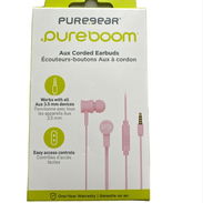 Audífonos PureGear PureBoom con Cable 3.5 mm (Negro-Rosa) - Img 56871678