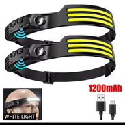 🔦 Linterna Frontal LED Recargable – Multifuncional – Batería 1200 mAh - Img 53586022