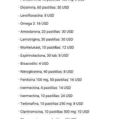Medicamentos importados al momento - 7/10