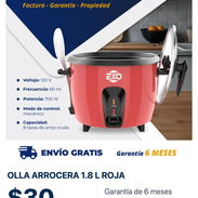 🍚 Olla arrocera EKO 1,8 L roja | Cocina práctica con envío gratis 🚚 - Img 58211938