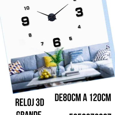 Relojes de Pared 🧱 3D y 2D Grandes ,Medianos , Pequeños - Img 108701536