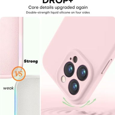 ☎️53544655 🛵 Entrega Disponible ⭐Funda de Silicona Líquida para iPhone 13 Pro – Rosa Tiza ⭐ - 6/7