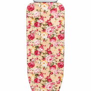 Tabla de planchar con soporte para plancha — beige con rosas - Img 58296554