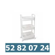 CARRITO ORGANIZADOR BLANCO CON RUEDAS 3 NIVELES VPT-0096 - Img 55884597