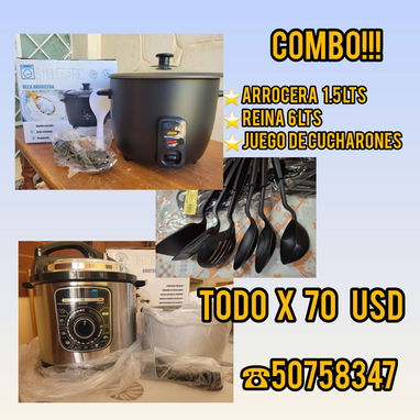 Combo👉 Olla Arrocera 1.5 👉Olla Reina 6lts 👉Juego de Cucharones - Img 113043867