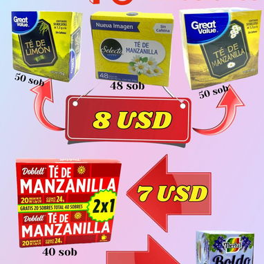 Té ☕🫖 Infusiones varios tipos y precio - 7/9