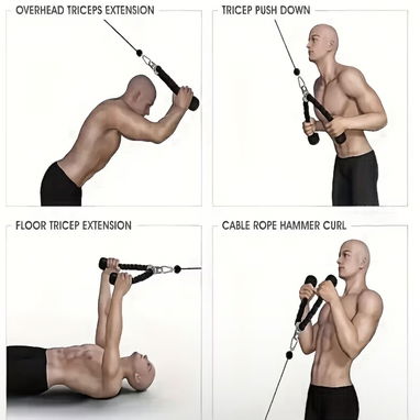 🔥 Agarre de Cuerda Premium para Tríceps y Bíceps 58234161 y 56902981 FITNESSARMY - Img 121286977