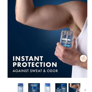 Gillette Clear Gel – Desodorante Antitranspirante para Hombre | 72 Horas - 6/7