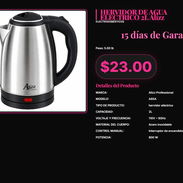 Hervidor Eléctrico Alízz 2L Acero Inox 110V 60Hz 800W, Hervidor Alízz 2L Acero Inox 800W Apagado Automático . - Img 57426965