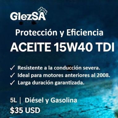 🛢️ Maxicer 15W40 TDI (5L) – Protección Severa. Para motores hasta 2008 . - 2/2