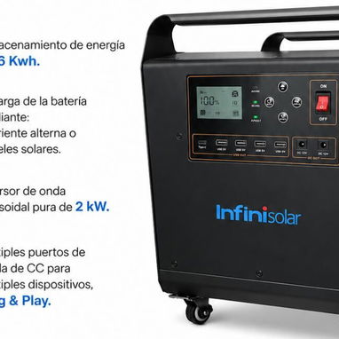 📦 *Estación de energía portátil Infinisolar 2000W / Batería 2560 (Todo en uno)* - Img 125335597