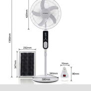 Ventilador solar recargable 16" - Img 55752076