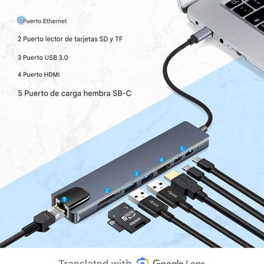 💻 ADAPTADOR MULTIFUNCIONAL USB-C 8 en 1 - Img 124916290