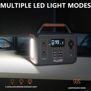 ALLWEI de potencia 300W/ 110V - capacidad 288Wh/ pico de potencia 600W - 2/2
