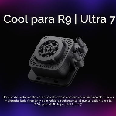 Disipación Cooler Master 360 Elite - Enfriador líquido para CPU, bomba de cámara doble, iluminación aRGB personalizable - Img 127722553
