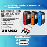RADIO CON PANEL SOLAR, LINTERNA, BLUETOOTH Y LÁMPARA LED - Img 55740303