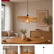 Lámpara de techo Minimalista combinación de mimbre con hierro elegante - Img 57551892