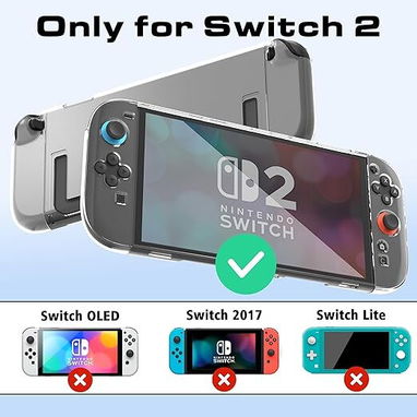 Funda transparente para Nintendo Switch 2 (2025) con agarre cómodo | videojuegoshabana.com - Img 121926766