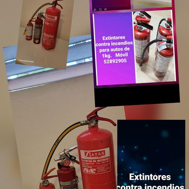 Extintores contra incendios de 1kg  y 6kg - 3/4