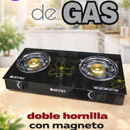 Cocina de 2 hornillas cristal templado - Img 55541372