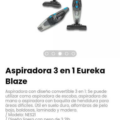 Aspiradora 3 en 1 Eureka Blaze. Modelo: NES21 - Img 123837969