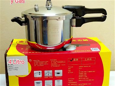 Olla de Presion de válvula de 4 litro para Induccion y todo tipo de cocina, Nuevas de Acero Inoxidable 🫕 50 USD acepto - Img main-image