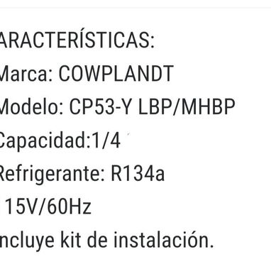馃挜 SUPER OFERTA X 100 USD M谩quina de refrigeraci贸n de 1/4 marca Cowplant, nueva en su caja. WhatsApp 52828301 - Img 123542616