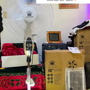 🌬️Ventilador Recargable 18” pulgadas de pedestal Gold Crow ➕ de 12 horas de uso ⚡️9 velocidades,12 piezas - Img 55677959