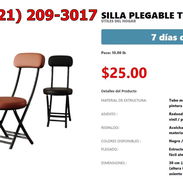 Silla de Estructura Abatible Plegable Color Terracota Mate VPT-0246 - Img 54456868