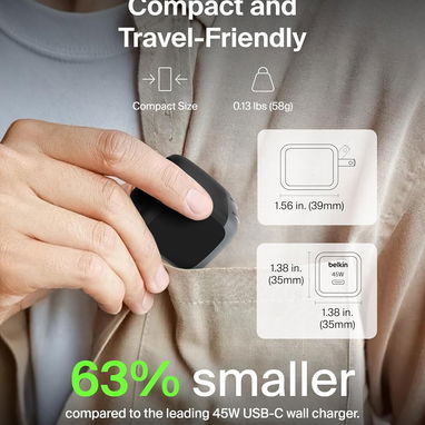 CARGADOR BELKIN 45W USB-C PD3.1 PPS + CABLE USB-C INCLUIDO ENVÍO DISPONIBLE + GARANTÍA - 4/10